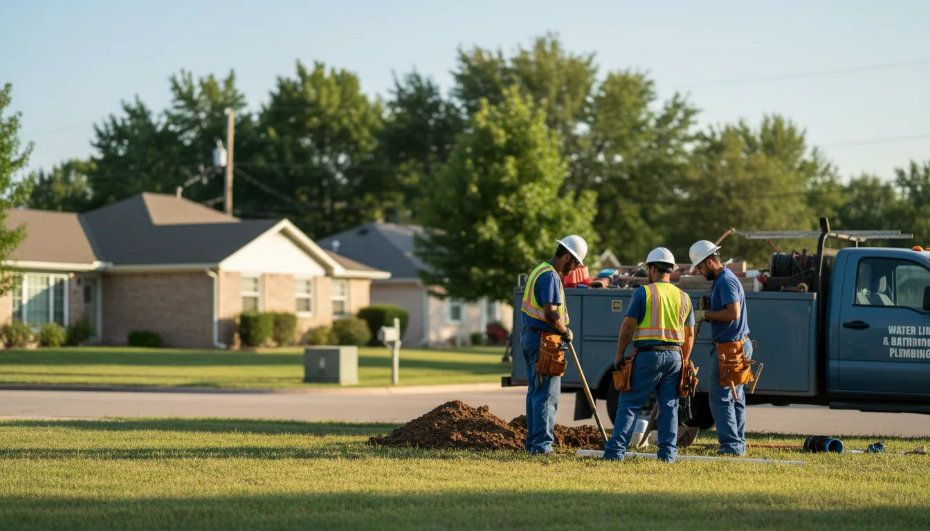 Residential water line and bathroom plumbing service in Sarcoxie, MO